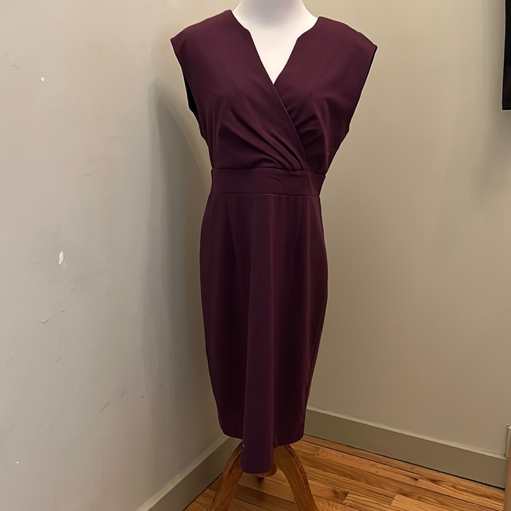 Banana Republic Plum Wrap-Style Sheath Dress
